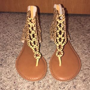 Mustard Yellow Bling Sandals size 10